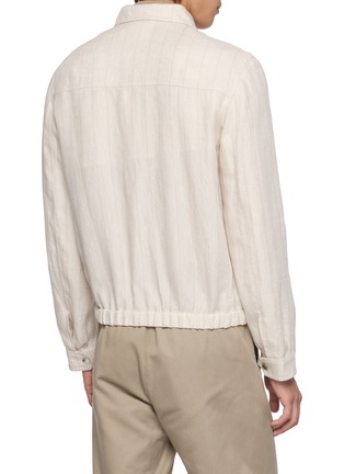 Back View - Click To Enlarge - BRUNELLO CUCINELLI - Chevron Pinstripe Jacket