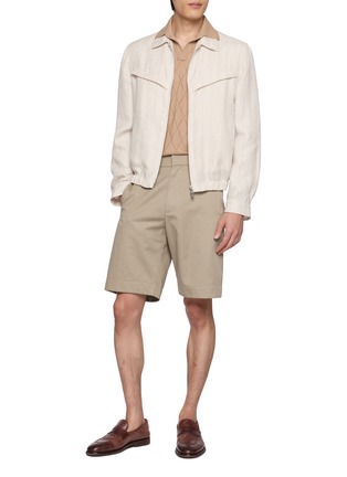 Figure View - Click To Enlarge - BRUNELLO CUCINELLI - Chevron Pinstripe Jacket