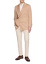 Figure View - Click To Enlarge - BRUNELLO CUCINELLI - Double Breasted Peak Lapel Blazer