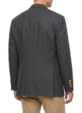 Back View - Click To Enlarge - BRUNELLO CUCINELLI - Double Breasted Mouliné Blazer