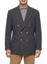 Main View - Click To Enlarge - BRUNELLO CUCINELLI - Double Breasted Mouliné Blazer