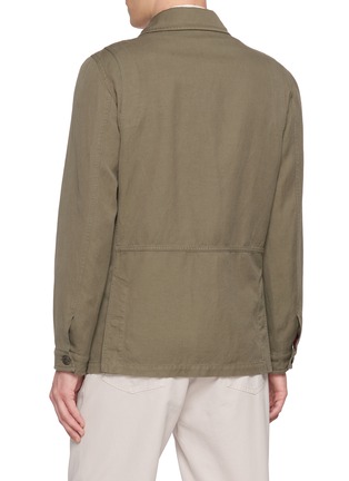 Back View - Click To Enlarge - BRUNELLO CUCINELLI - Structured Canvas Field Jacket