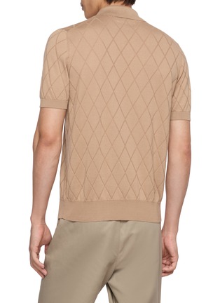 Back View - Click To Enlarge - BRUNELLO CUCINELLI - Short Sleeve Cotton Polo Sweater