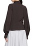 Back View - Click To Enlarge - BRUNELLO CUCINELLI - Draped Couture Wool Jersey Turtleneck Top