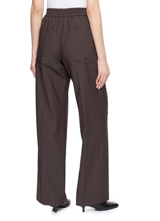 Back View - Click To Enlarge - BRUNELLO CUCINELLI - Tropical Luxury Wide Leg Pants