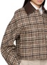  - BRUNELLO CUCINELLI - Leather Collar Chequered Jacket
