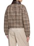 Back View - Click To Enlarge - BRUNELLO CUCINELLI - Leather Collar Chequered Jacket