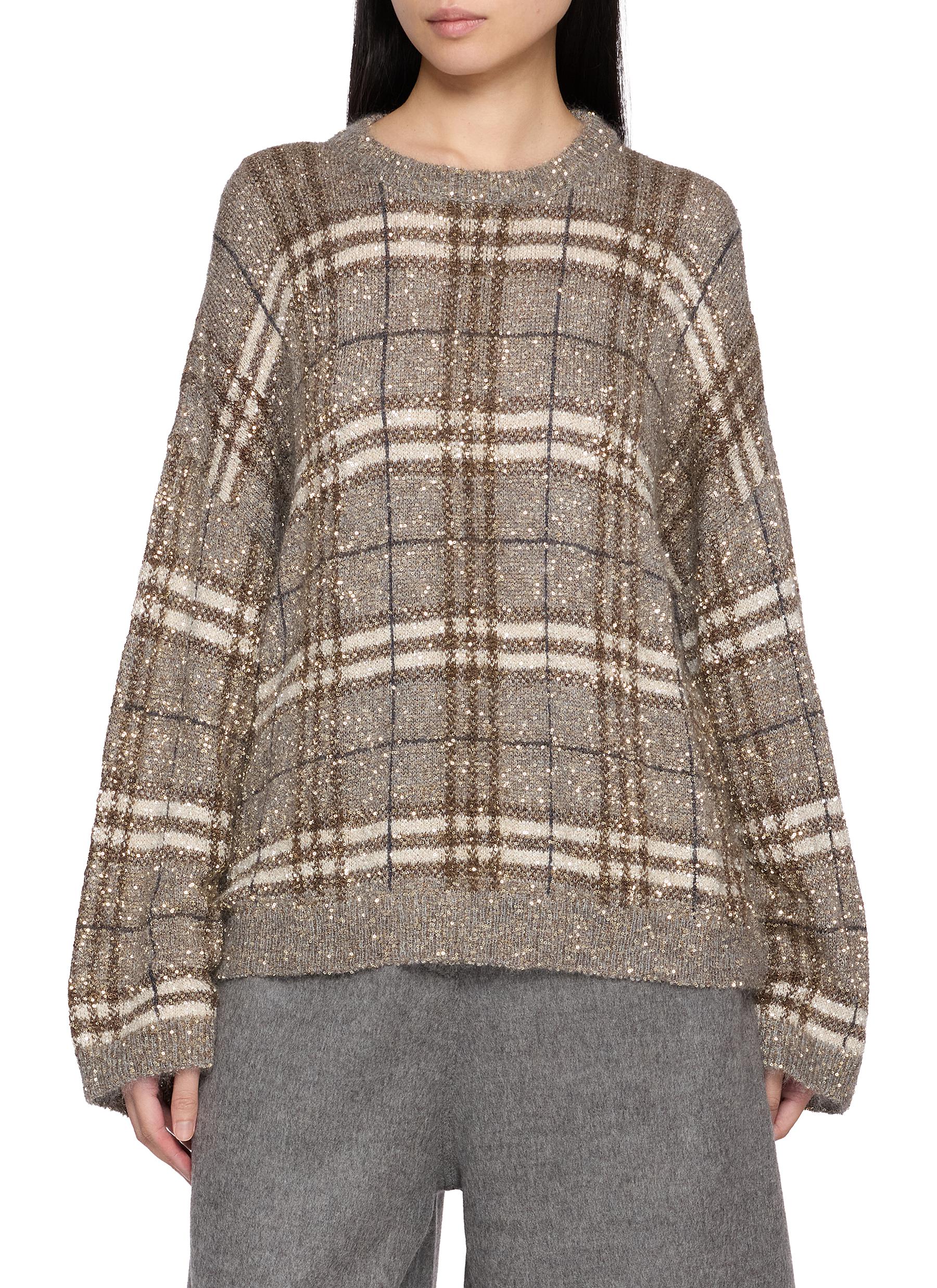 BRUNELLO CUCINELLIセーター BRUNELLO CUCINELLI | Sequin Chequered Knit Sweater | Women | Lane