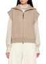 BRUNELLO CUCINELLI Zip Up Cap Sleeve Cardigan