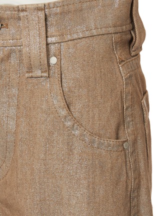  - BRUNELLO CUCINELLI - Metallic Finish Wide Leg Denim Jeans