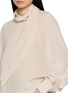  - BRUNELLO CUCINELLI - Long Sleeve Draped Scarf Neck Blouse