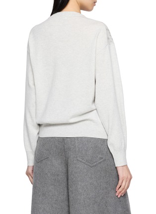 Back View - Click To Enlarge - BRUNELLO CUCINELLI - Chequered Cashmere Sweater