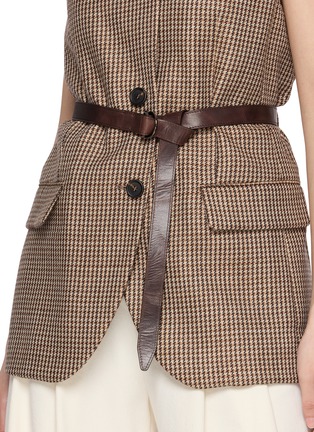  - BRUNELLO CUCINELLI - Belted Houndstooth Gilet