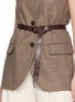  - BRUNELLO CUCINELLI - Belted Houndstooth Gilet