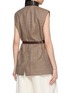 Back View - Click To Enlarge - BRUNELLO CUCINELLI - Belted Houndstooth Gilet