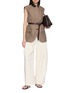 Figure View - Click To Enlarge - BRUNELLO CUCINELLI - Belted Houndstooth Gilet