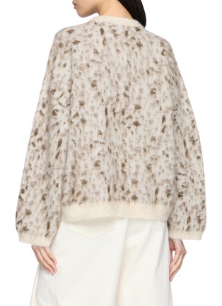Back View - Click To Enlarge - BRUNELLO CUCINELLI - Leopard Print Fuzzy Knit Sweater