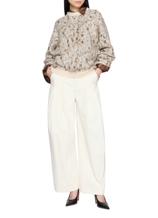 Figure View - Click To Enlarge - BRUNELLO CUCINELLI - Leopard Print Fuzzy Knit Sweater