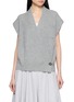 BRUNELLO CUCINELLI Cap Sleeve Wrap Front Cashmere Knit Cardigan