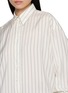  - BRUNELLO CUCINELLI - Long Sleeve Striped Cropped Shirt