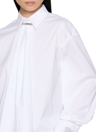  - BRUNELLO CUCINELLI - Long Sleeve Crystal Bar Tie Shirt
