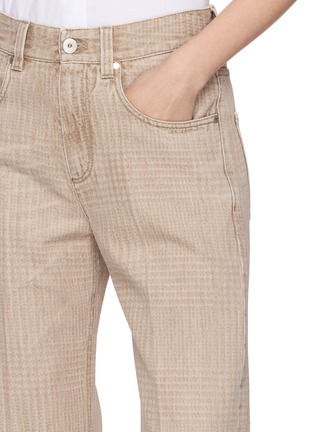  - BRUNELLO CUCINELLI - Straight Leg Fringed Crop Light Wash Jeans