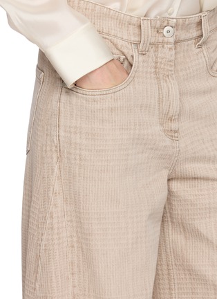  - BRUNELLO CUCINELLI - Wide Leg Chequered Denim Pants