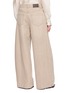 Back View - Click To Enlarge - BRUNELLO CUCINELLI - Wide Leg Chequered Denim Pants