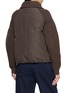Back View - Click To Enlarge - BRUNELLO CUCINELLI - High Neck Knit Sleeve Down-Filled Jacket