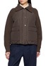 BRUNELLO CUCINELLI High Neck Knit Sleeve Down-Filled Jacket