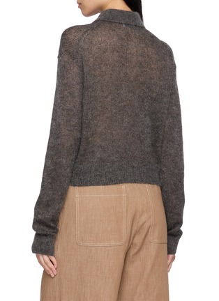 Back View - Click To Enlarge - BRUNELLO CUCINELLI - Sparkling Mohair Wool Knit Cardigan