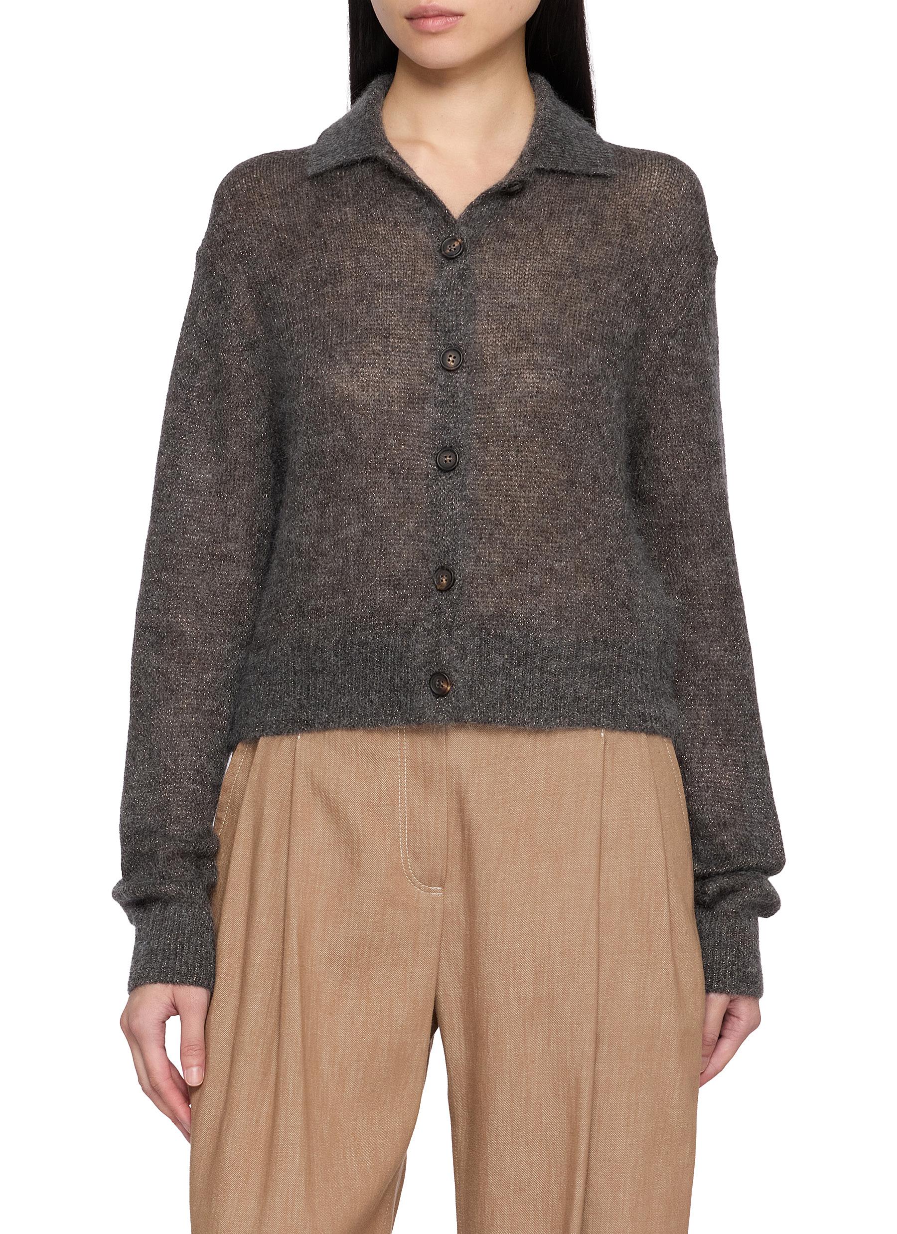 BRUNELLO CUCINELLI | Sparkling Mohair Wool Knit Cardigan | Women