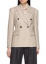 BRUNELLO CUCINELLI Double Breasted Sparkling Wool Twill Suit Jacket