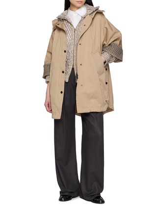 Figure View - Click To Enlarge - BRUNELLO CUCINELLI - Hooded Trench Coat