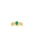 LC COLLECTION JEWELLERY 18K Gold Diamond Emerald Ring — Size US 7
