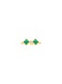 LC COLLECTION JEWELLERY 18K Gold Diamond Emerald Ring — Size HK 14/ EU 54
