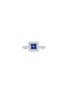 LC COLLECTION JEWELLERY 18K White Gold Diamond Blue Sapphire Ring — Size US 7