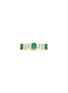 LC COLLECTION JEWELLERY 18K Gold Baguette Cut Diamond Emerald Ring — Size US 7