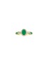 LC COLLECTION JEWELLERY 14K Gold Diamond Emerald Ring — Size US 7