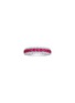 LC COLLECTION JEWELLERY 18K White Gold Diamond Ruby Ring — Size US 7
