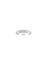 LC COLLECTION JEWELLERY 18K White Gold Emerald Cut Diamond Ring — Size US 7