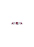 LC COLLECTION JEWELLERY 18K White Gold Diamond Ruby Ring — Size US 7