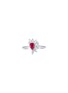 LC COLLECTION JEWELLERY 18K White Gold Diamond Ruby Ring — US 7