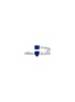 LC COLLECTION JEWELLERY 18K White Gold Diamond Blue Sapphire Ring — US 7