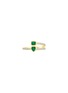 LC COLLECTION JEWELLERY 18K Gold Diamond Emerald Ring — US 7