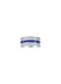 LC COLLECTION JEWELLERY 18K White Gold Diamond Blue Sapphire Ring — US 7