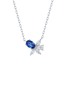 LC COLLECTION JEWELLERY 18K White Gold Diamond Blue Sapphire Necklace