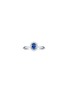 LC COLLECTION JEWELLERY 18K White Gold Diamond Blue Sapphire Ring — US 7
