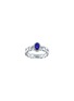 LC COLLECTION JEWELLERY 18K White Gold Diamond Blue Sapphire Ring — US 7
