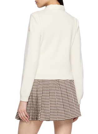 Back View - Click To Enlarge - MONCLER - Padded Wool Cardigan Jacket